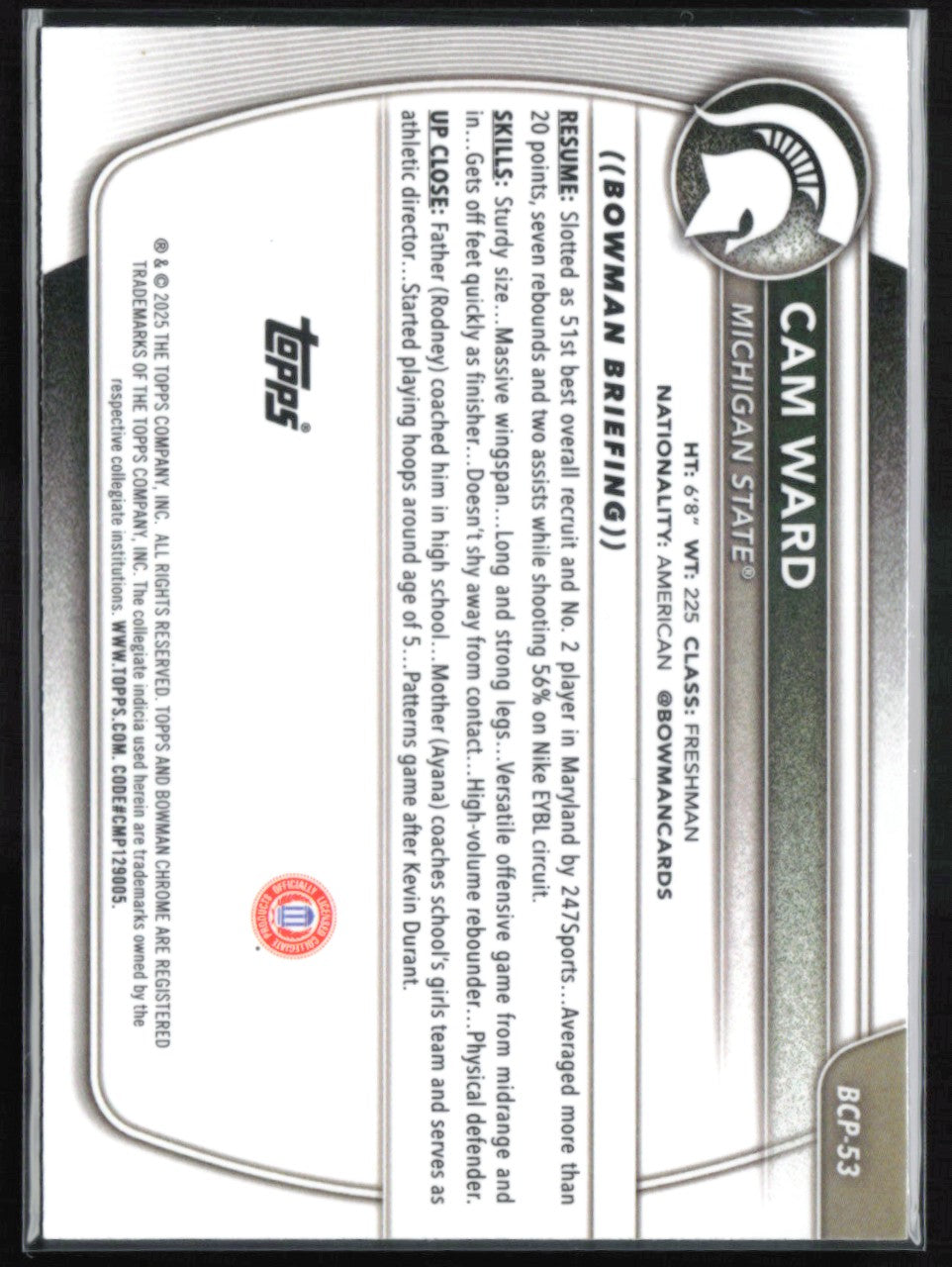 Cam Ward 1st Bowman