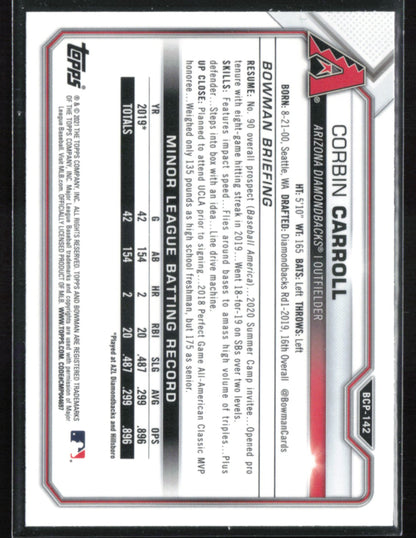 Corbin Carroll Prospect Silver Pack