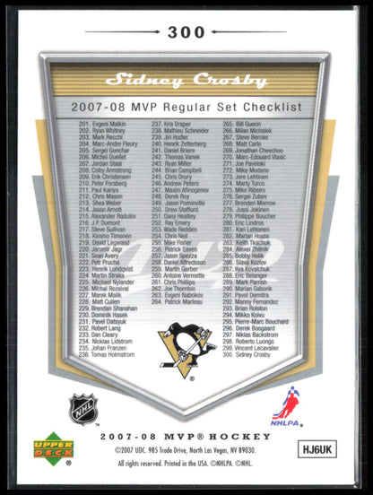 Sidney Crosby MVP Checklist