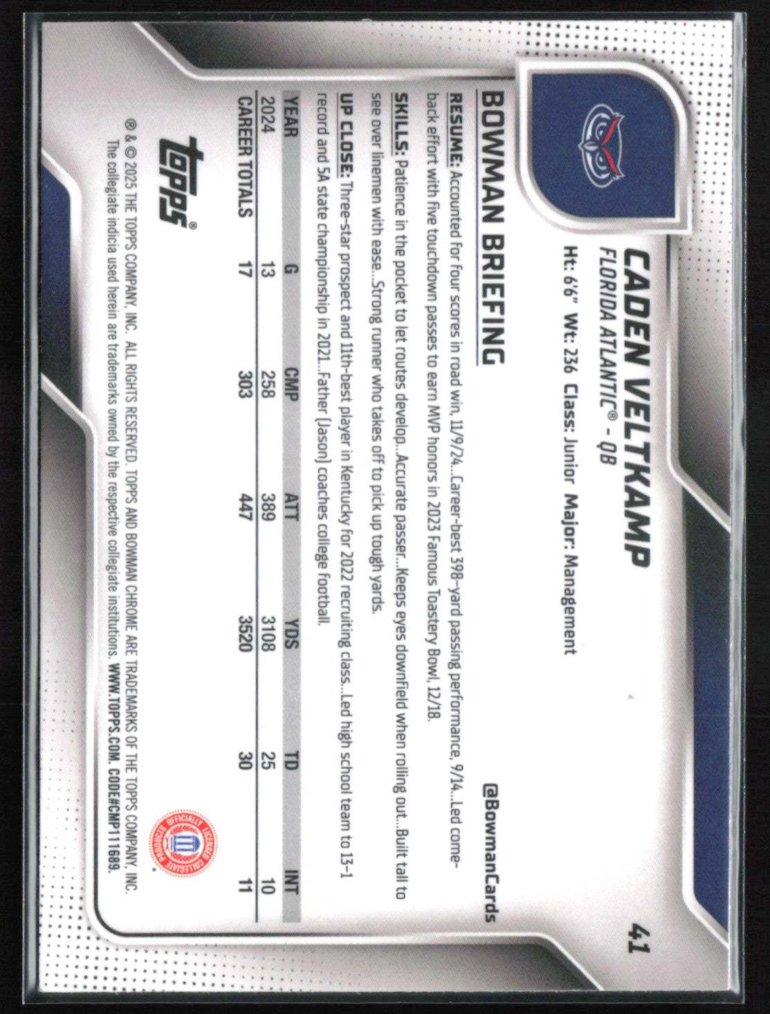 Caden Veltkamp 1st BOwman Pink