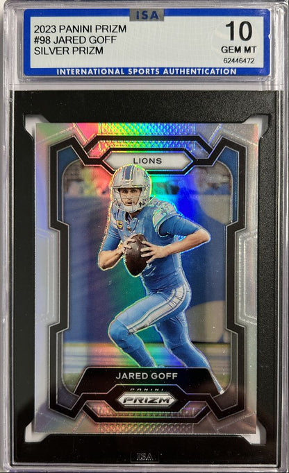 Jared Goff Silver Prizm ISA 10