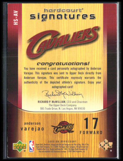 Anderson Varejao Auto 2005-06 Hardcourt Signatures