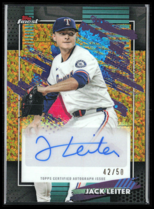 Jack Leiter Auto Gold Mini Diamond /50 2026 Topps Finest