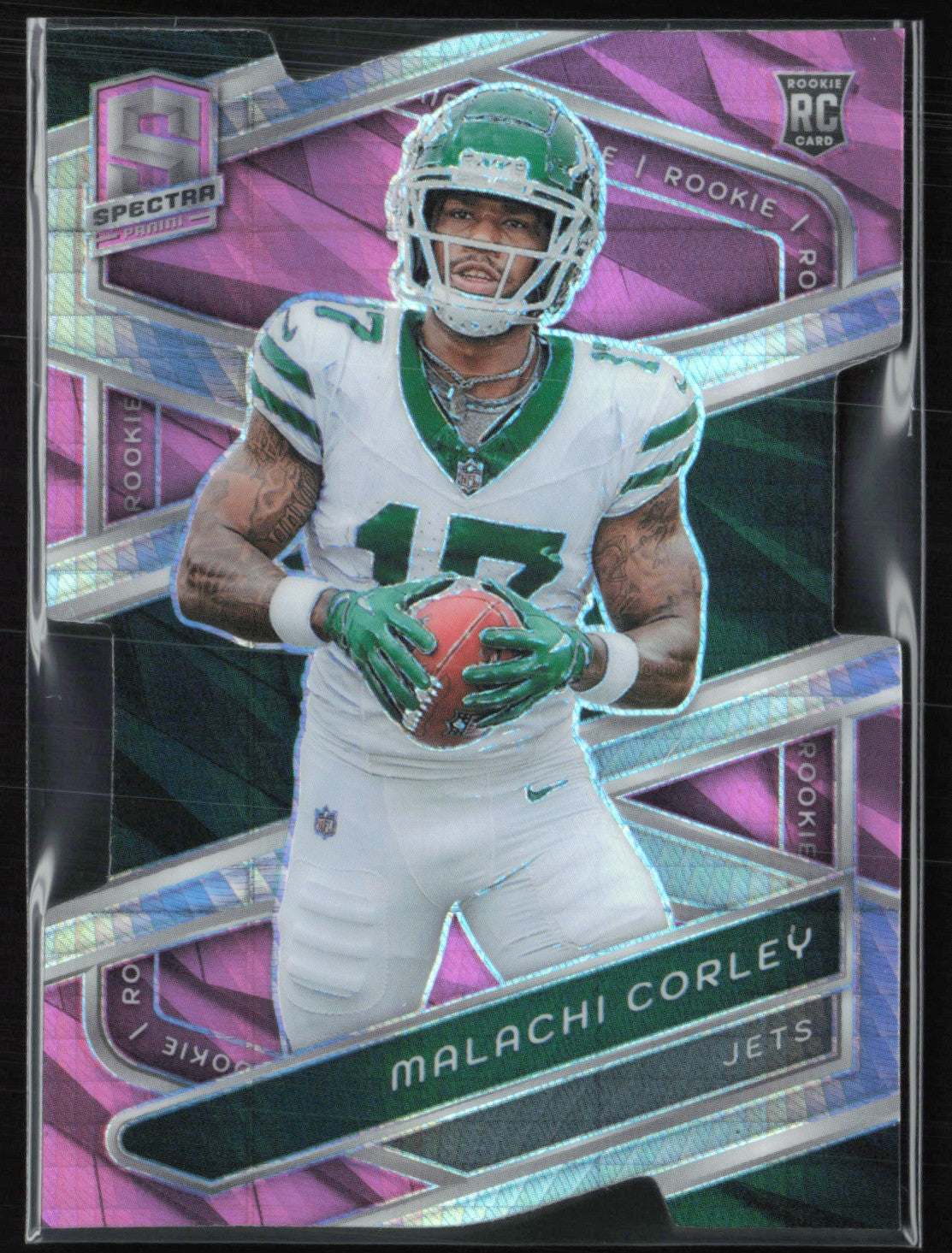 Malachi Corley RC Neon Pink /20 Die-Cut Rookie I