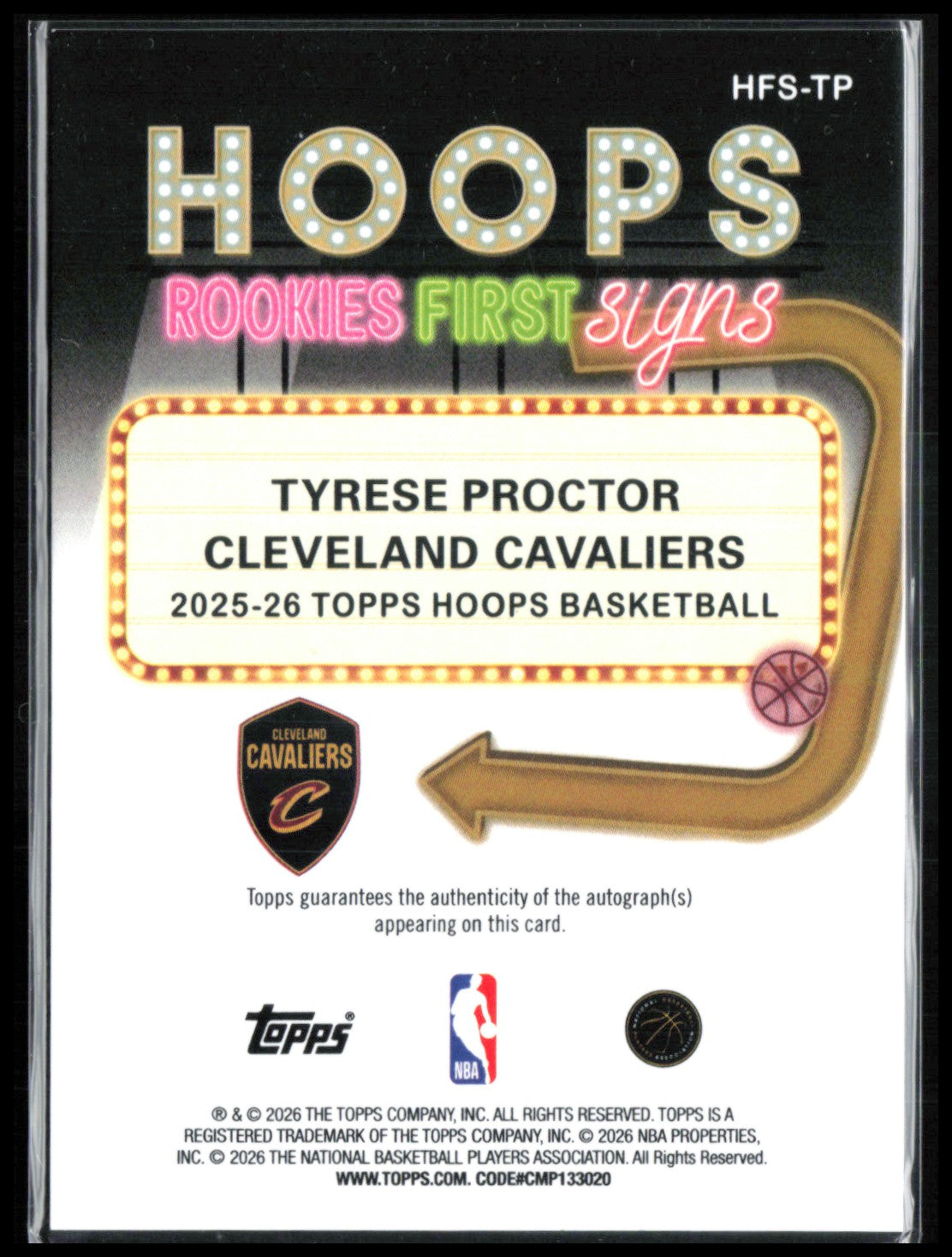 Tyrese Proctor RC Auto Rookies First Signs