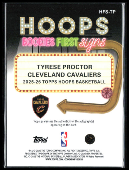 Tyrese Proctor RC Auto Rookies First Signs