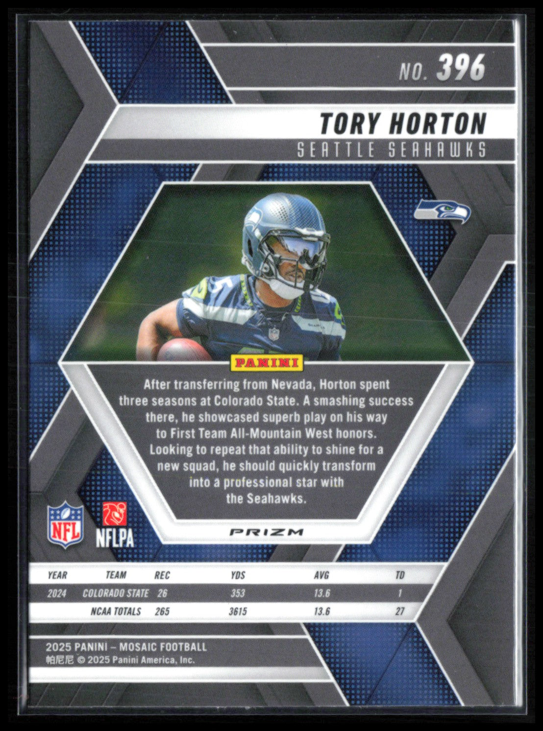 Tory Horton RC Purple Mosaic