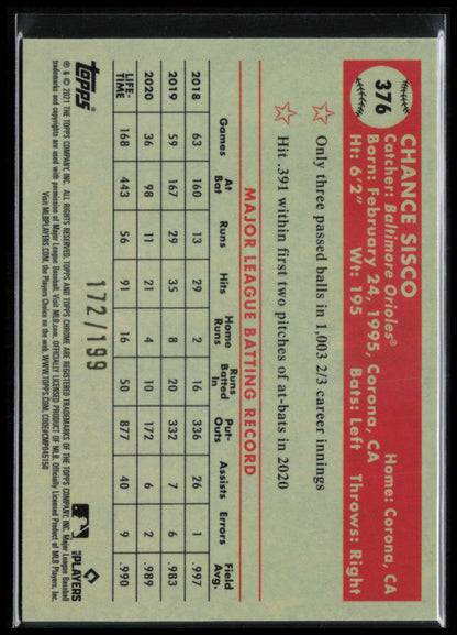 Chance Sisco Blue Mini Diamond /199