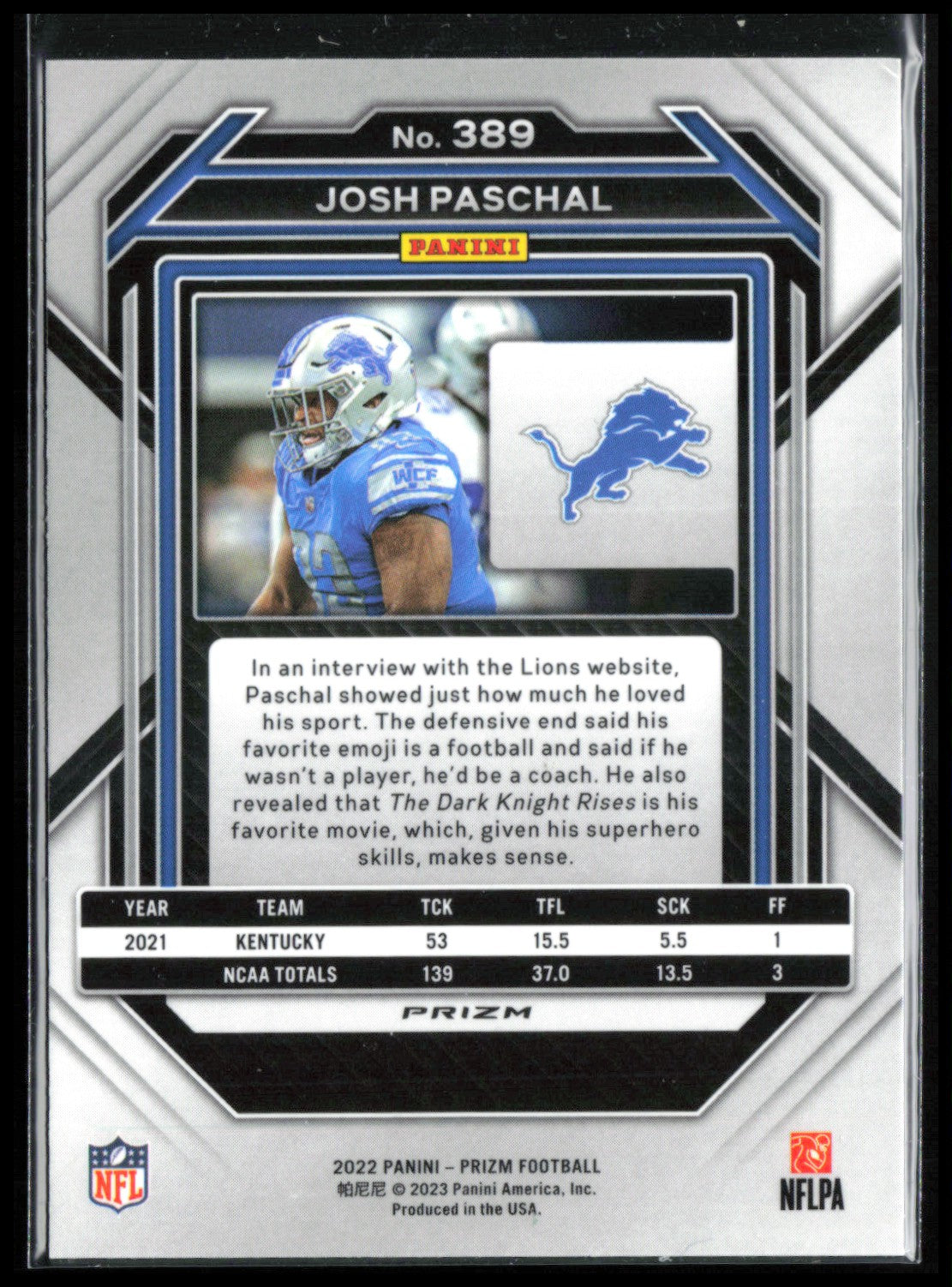 Josh Paschal RC Green Prizm