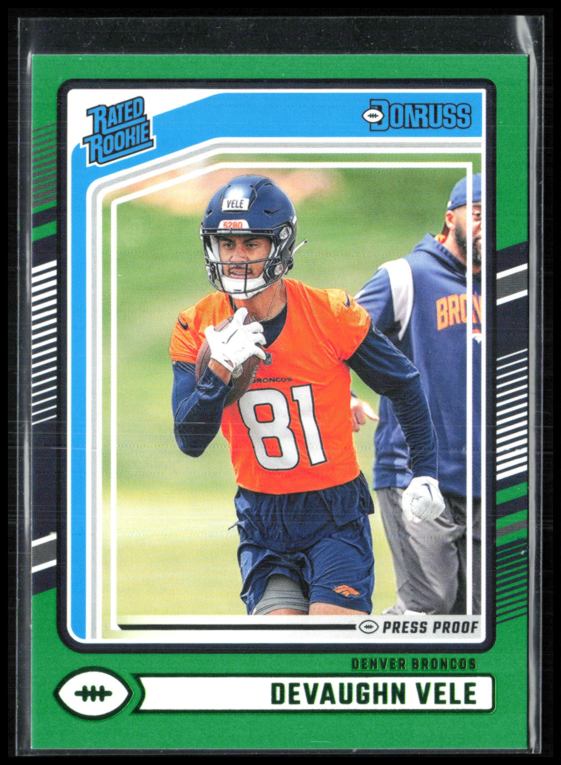 Devaughn Vele RC Green Press Proof