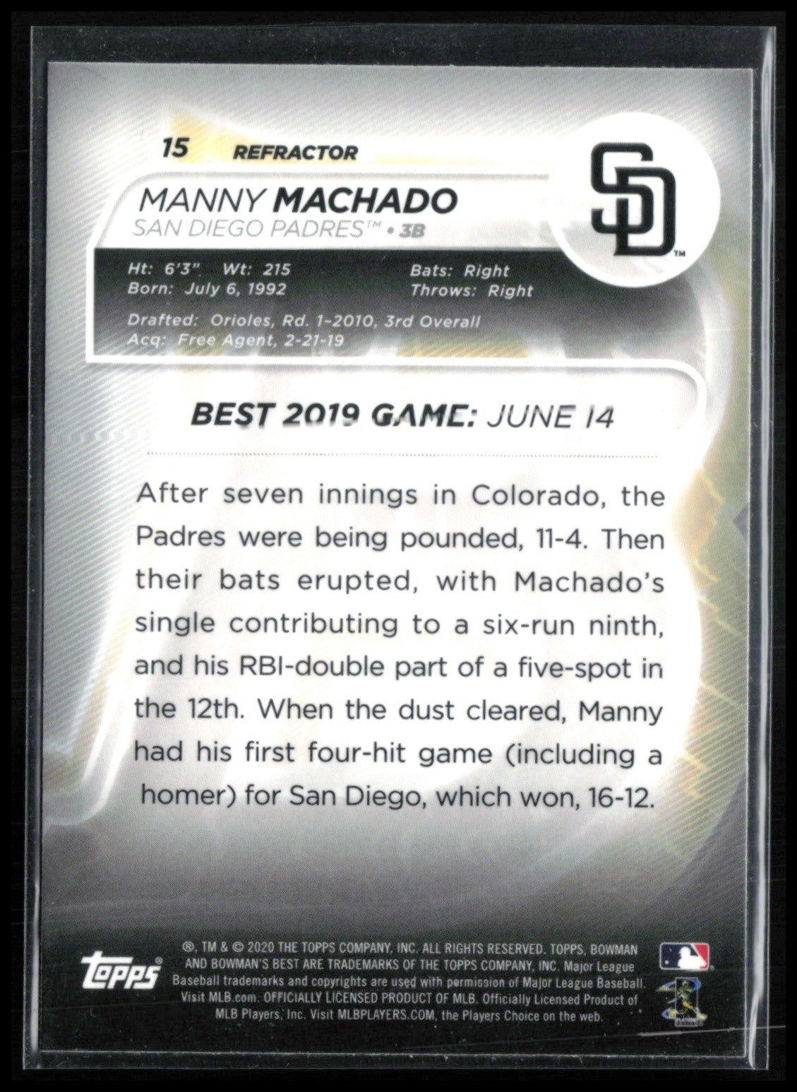Manny Machado Refractor