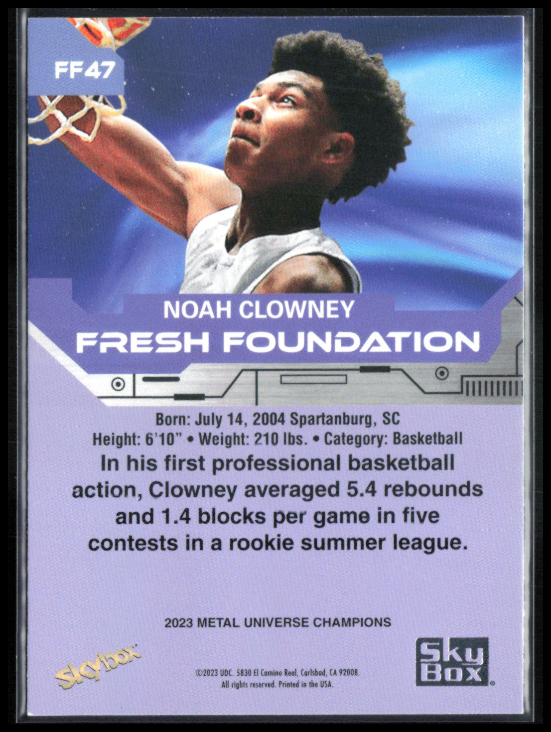 Noah Clowney Fresh Foundation
