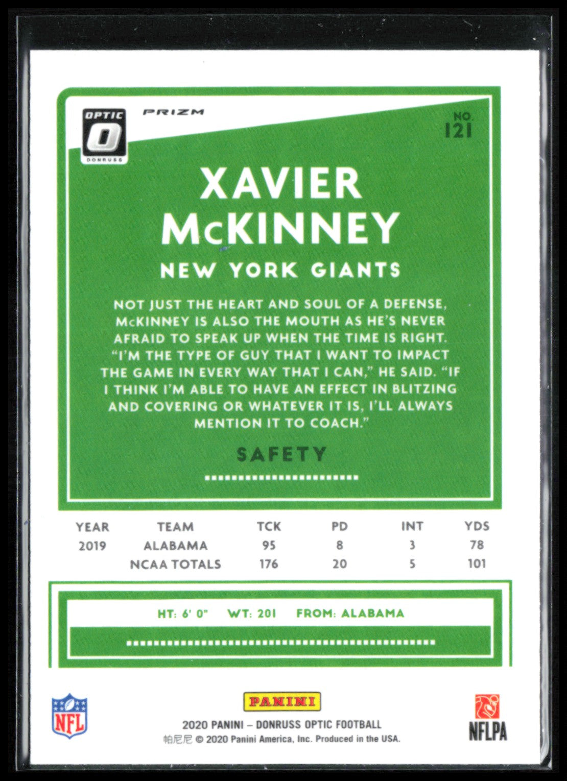 Xavier McKinney RC Blue Hyper