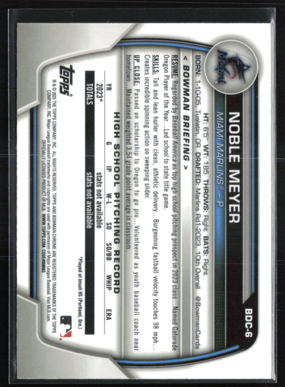 Noble Meyer 1st Bowman