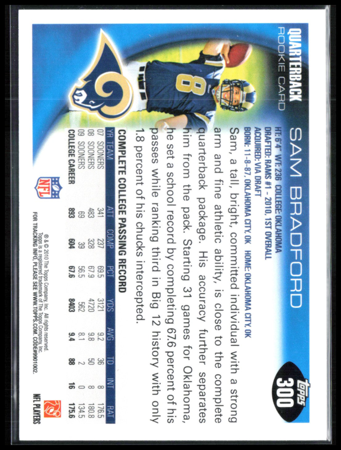 Sam Bradford RC