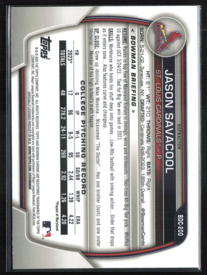 Jason Savacool 1st Bowman Refractor