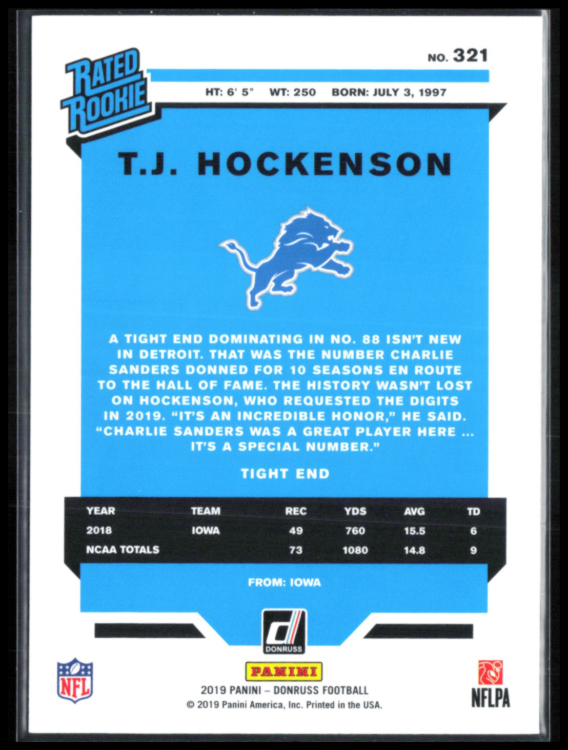 T.J. Hockenson RC