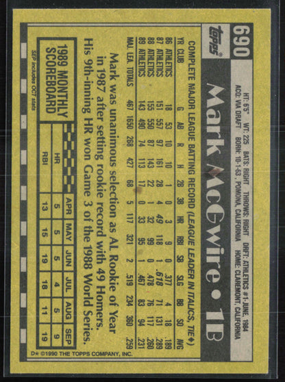Mark McGwire 1990 Topps