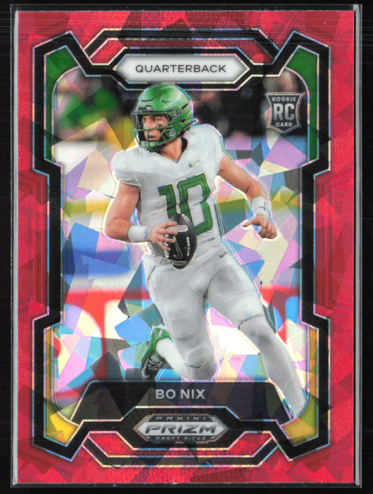 Bo Nix RC Red Ice 2024 Prizm Draft Picks