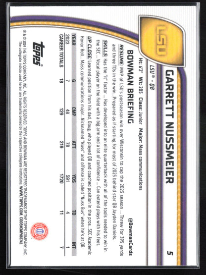Garrett Nussmeier 1st Bowman