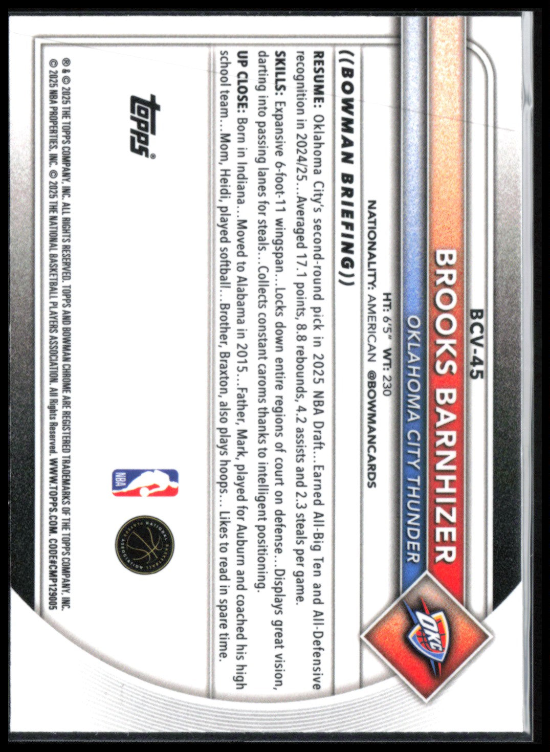 Brooks Barnhizer RC Maroon Mojo /275