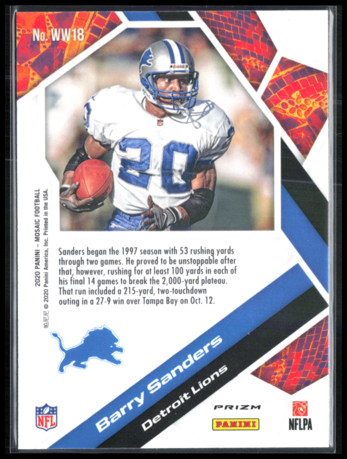 Barry Sanders Mosaic Prizm