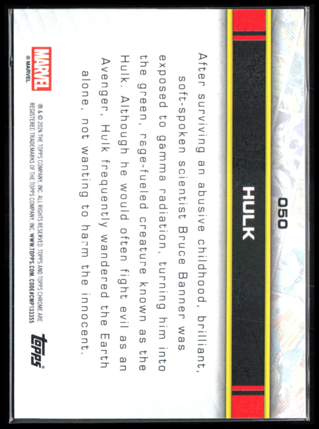Hulk 2026 Marvel Topps Chrome