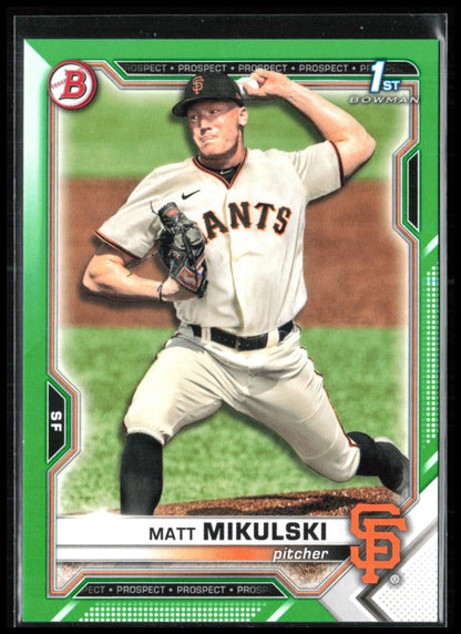 Matt Mikulski 1st Bowman Green Prospect