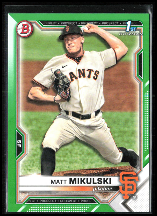 Matt Mikulski 1st Bowman Green Prospect