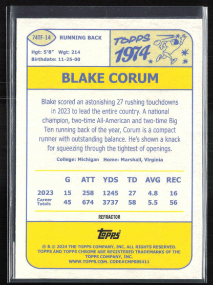 Blake Corum RC Blue Hyper