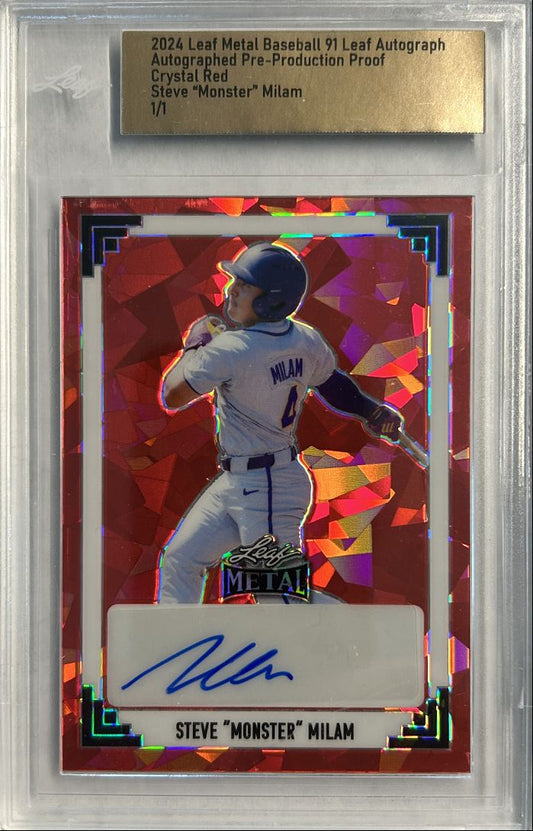 Steve Monster Milam 1/1 Auto Pre-Production Proof