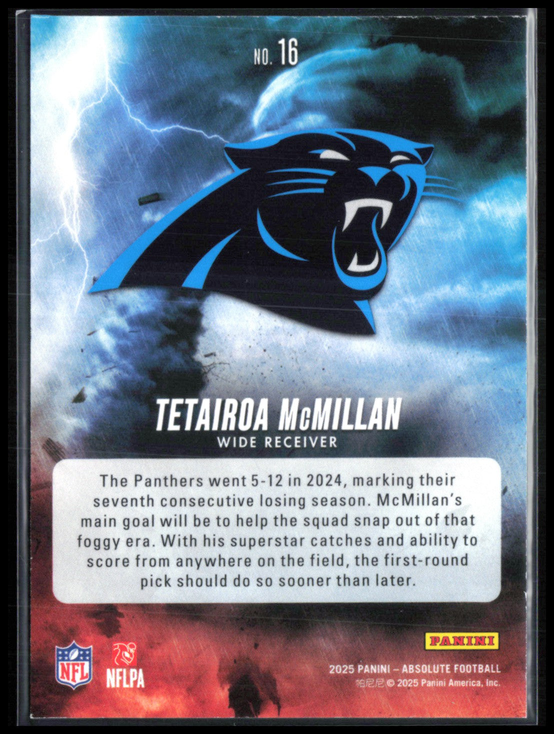 Tetairoa McMillan RC By Storm