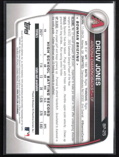 Druw Jones 1st Bowman