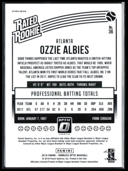 Ozzie Albies RC Holo Rated Rookie