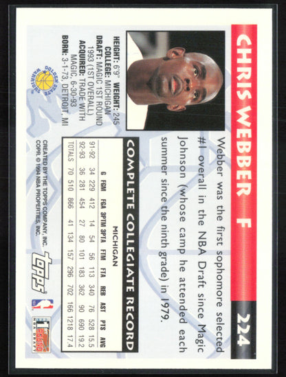 Chris Webber 1st Roudn NBA Draft