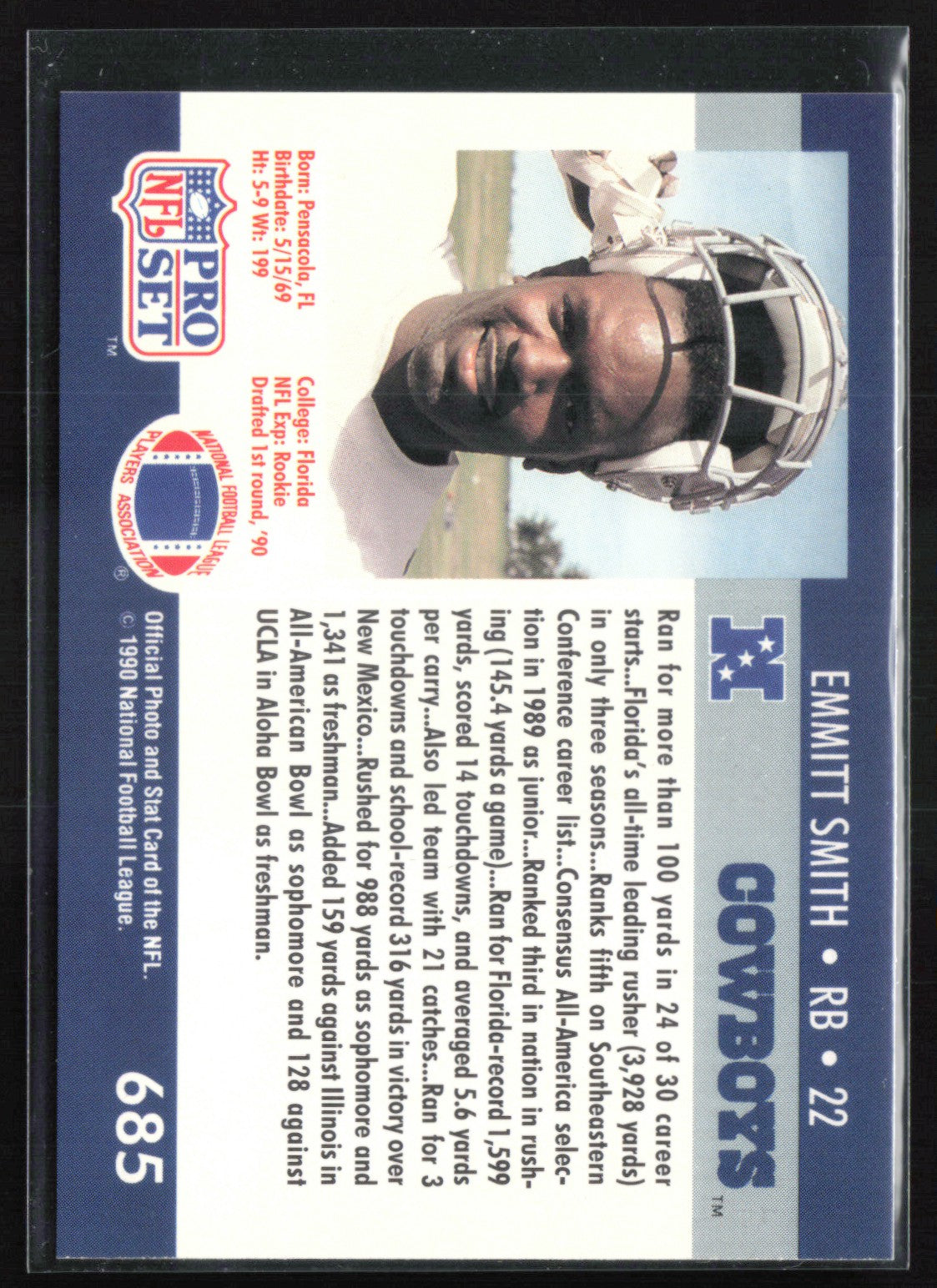 Emmitt Smith 1990 Pro Set