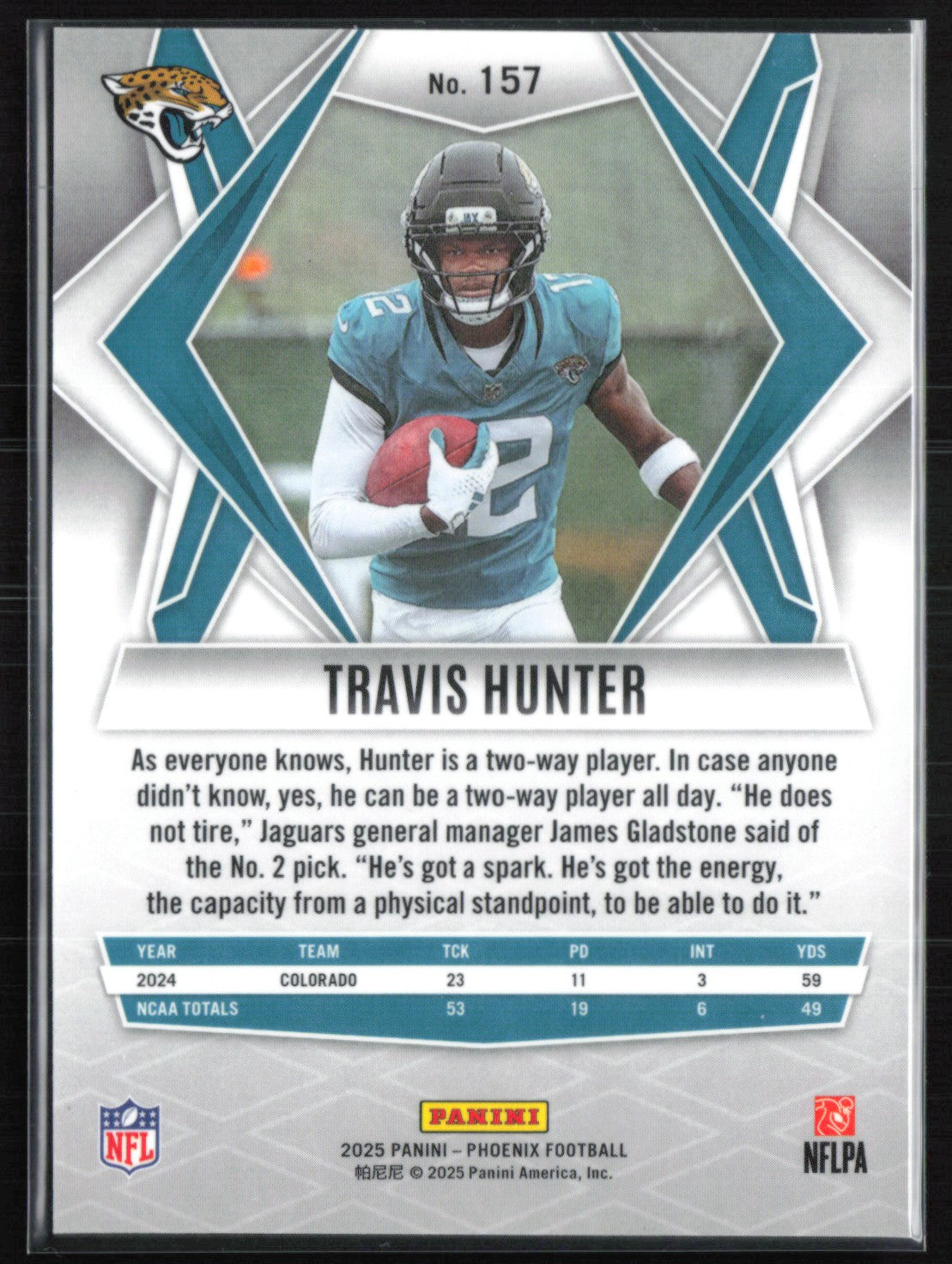Travis Hunter RC Silver 2025 Phoenix