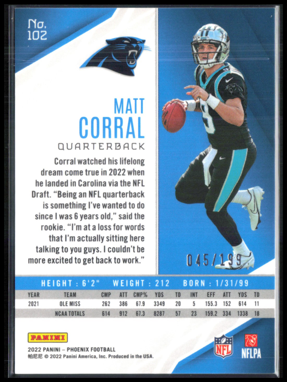 Matt Corral RC Pink /199