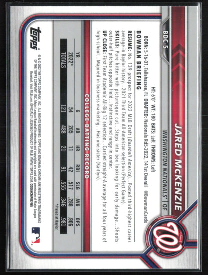 Jared McKenzie 1st Bowman Sapphire