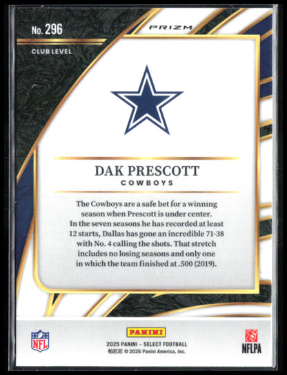 Dak Prescott Black Green Shock Club Level