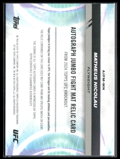 Matheus Nicolau Jumbo Fight Mat Relic Auto /199 2024 Topps UFC