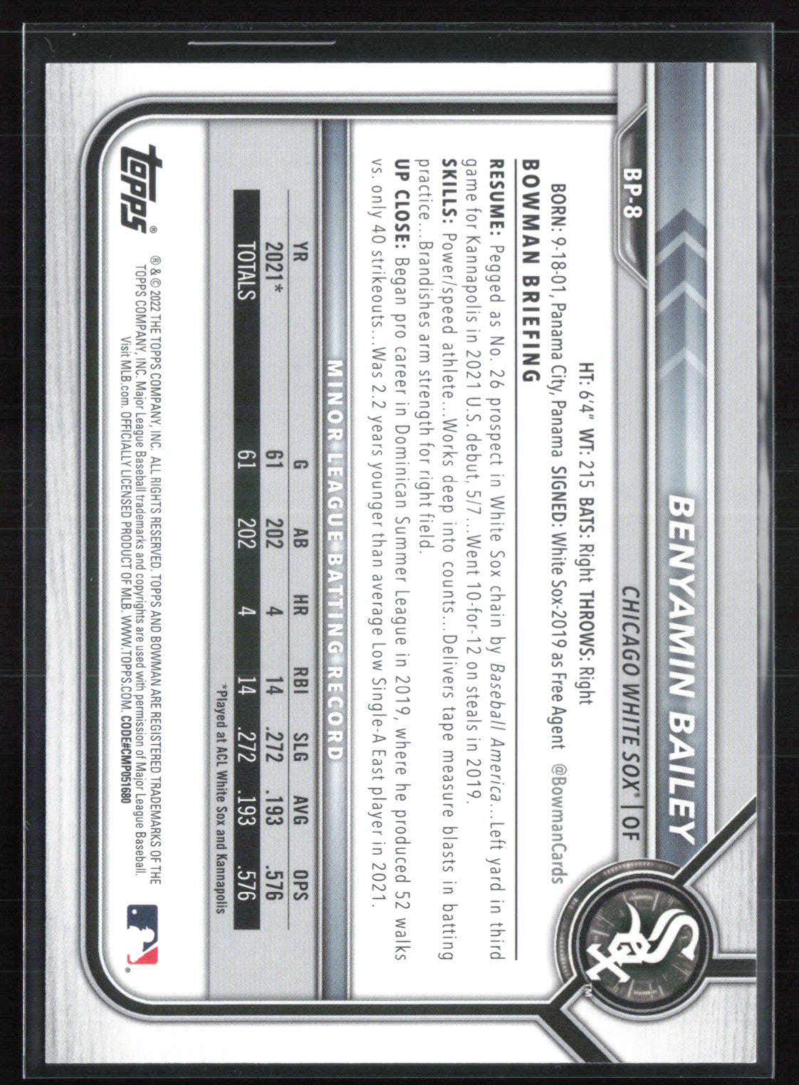 Benyamin Bailey 1st Bowman Sky Blue /499
