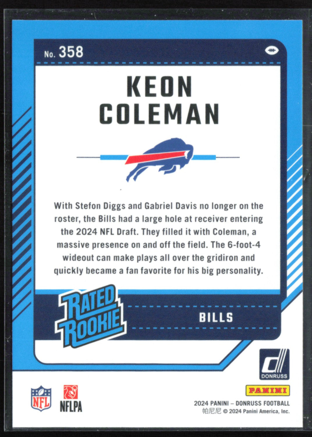 Keon Coleman RC Green