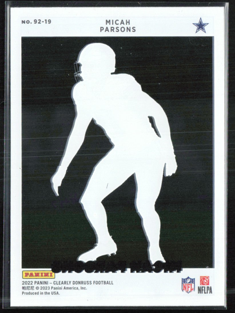 Micah Parsons Clearly Donruss Retro