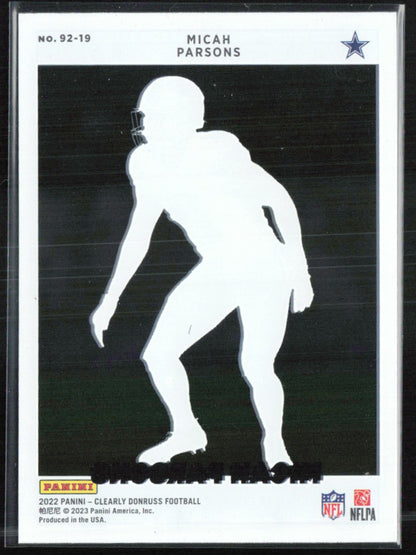 Micah Parsons Clearly Donruss Retro