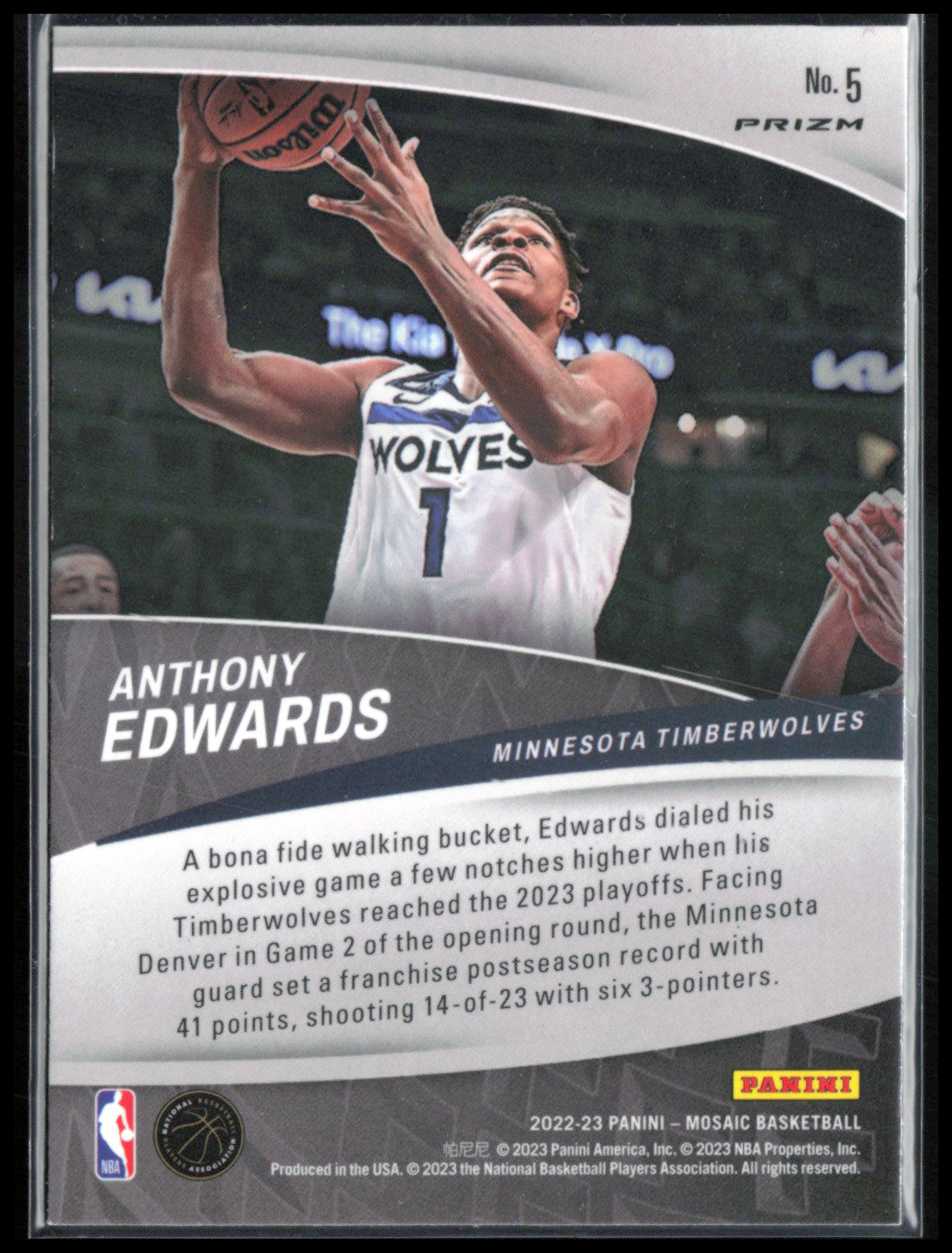 Anthony Edwards Elevate Mosaic Prizm
