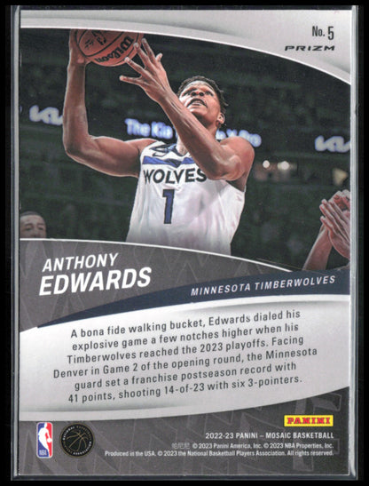 Anthony Edwards Elevate Mosaic Prizm