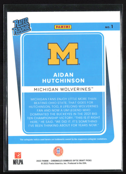 Aidan Hutchinson RC Rated Rookie