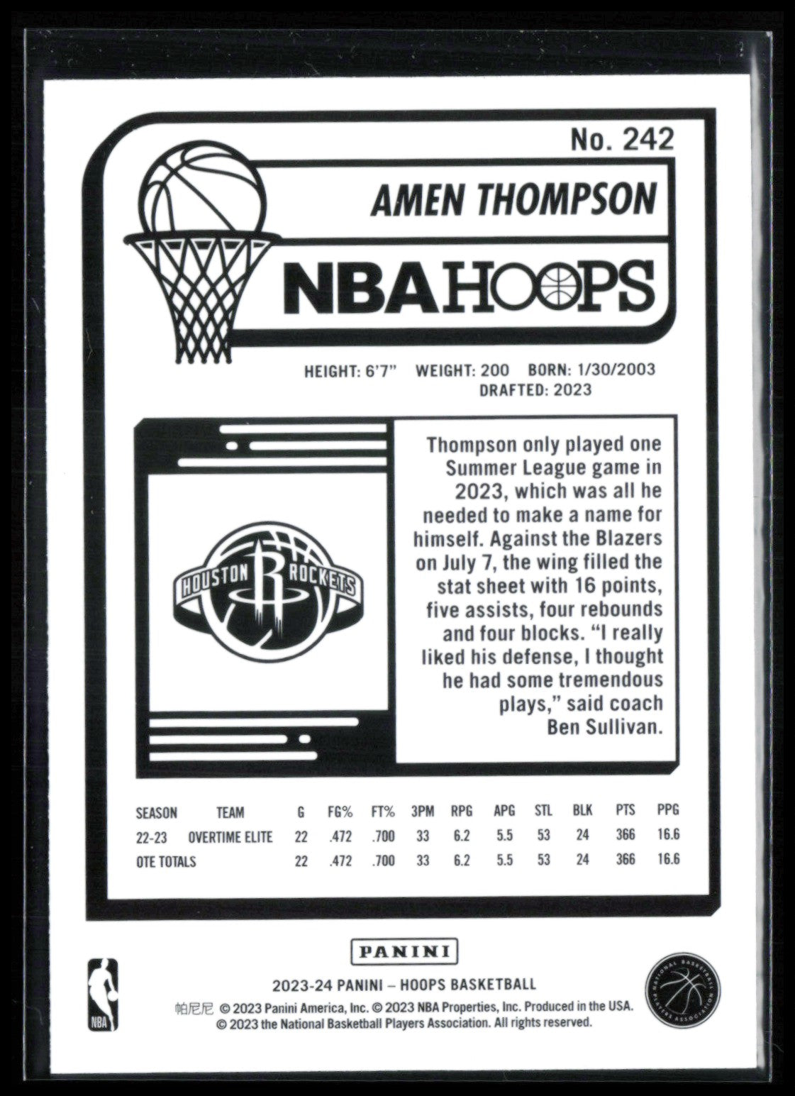 Amen Thompson RC
