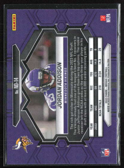Jordan Addison RC Debut